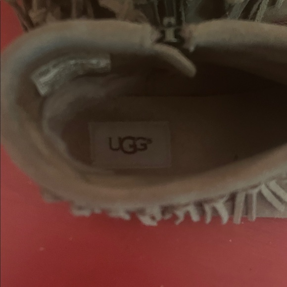 UGG Tan Suede Fringe Boots - Picture 2 of 10